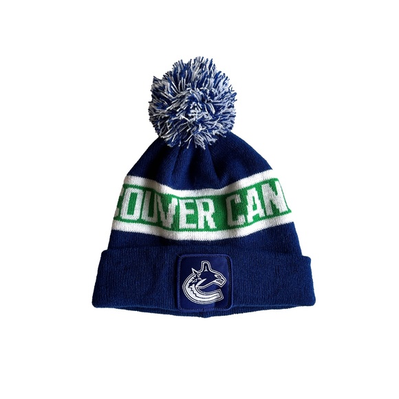 Vancouver Canucks Cuffed Knit Pom Toque – Blue - Picture 1 of 2